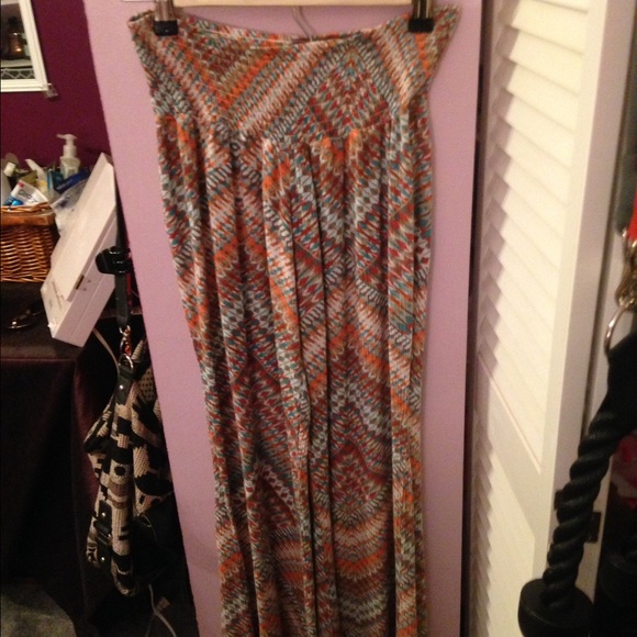 Funky print high waist wide leg pants