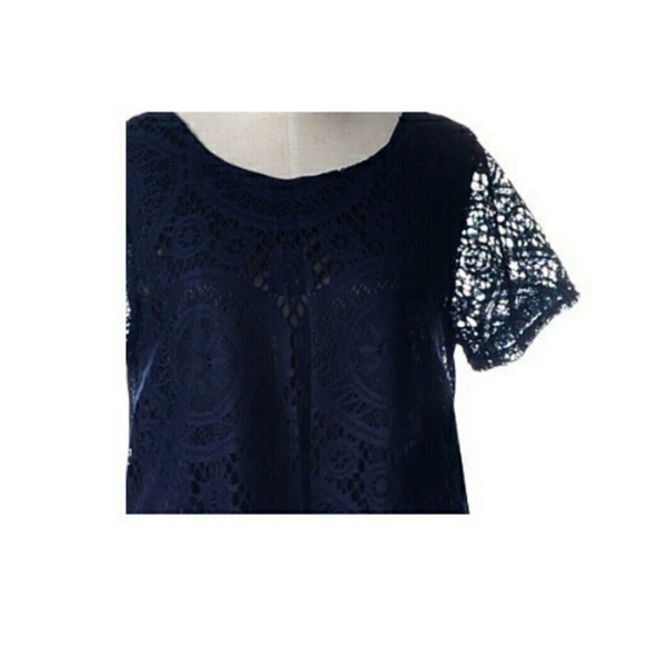 Spring❤ Blue Lace Summer Dress - Picture 3 of 4