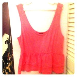 Pink ruffle crop top