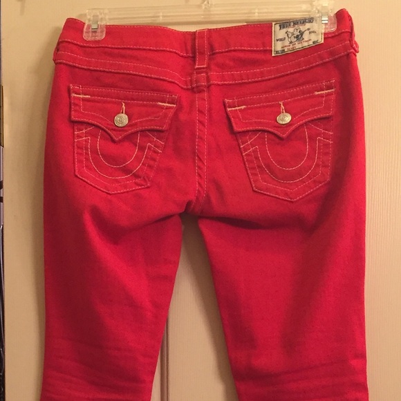 💥SOLD💥 True Religion Red Skinny Jeans - Picture 2 of 4