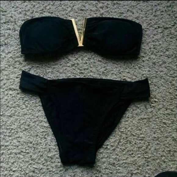SOLD! Gold V Bandeau top