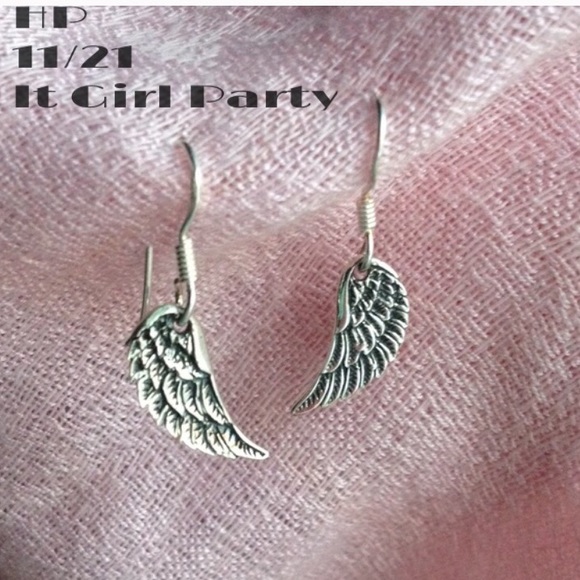 Jewelry - Angel 😇 Wing Sterling Dangle Earrings