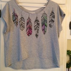 Cute Feather Crop sweatshirt