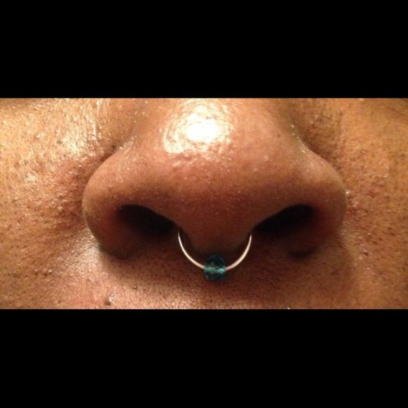Fake Septum Ring with Swarovski Crystal