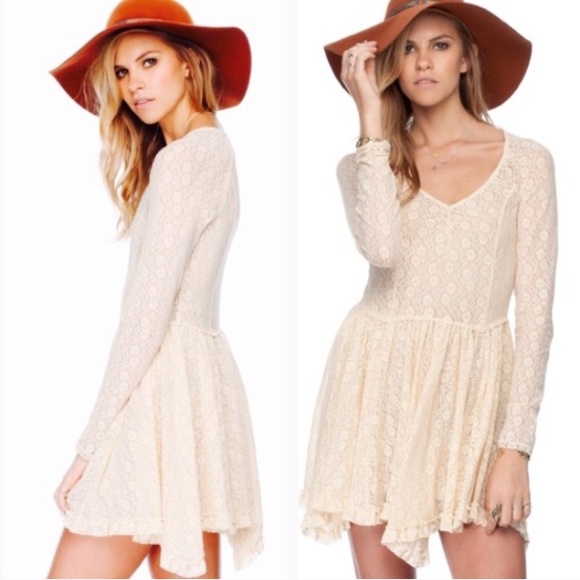 Free People Dresses & Skirts - Free People Lace Skater Dress