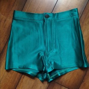 American apparel Peacock high waisted disco short