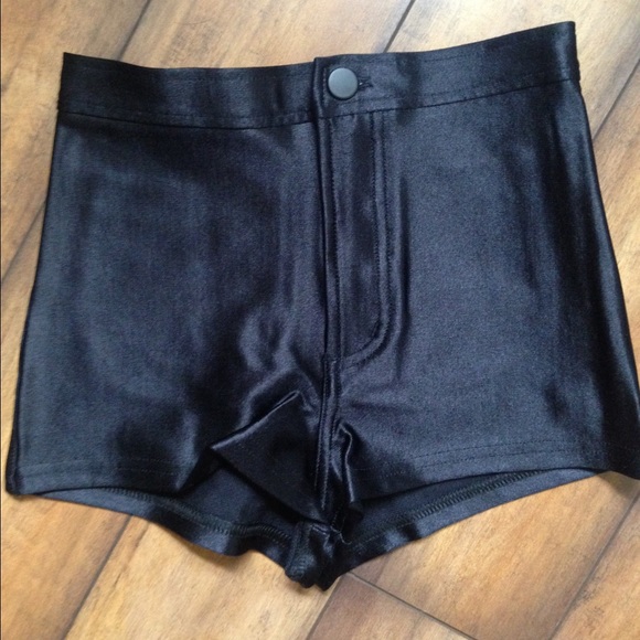 American apparel Black high waisted disco short