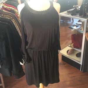 Guess cold shoulder long sleeve  sequin dress