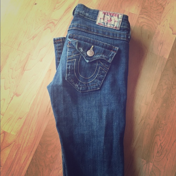 True Religion straight leg denim.