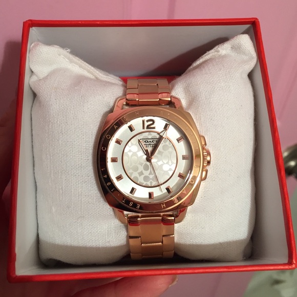 🚫SOLD‼️Coach mini boyfriend rose gold watch - Picture 1 of 4