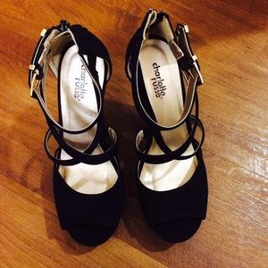 *NEW* Charlotte Russe Black Platform Wedges