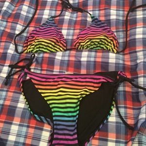Rainbow Striped bathing Suit