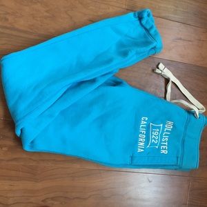 SOLDHollister Skinny turquoise sweatpants - medium