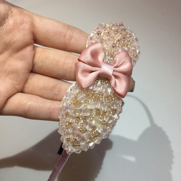 Ribbon Crystal Headband Handmade