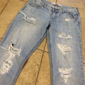 Hollister denim jeans holes