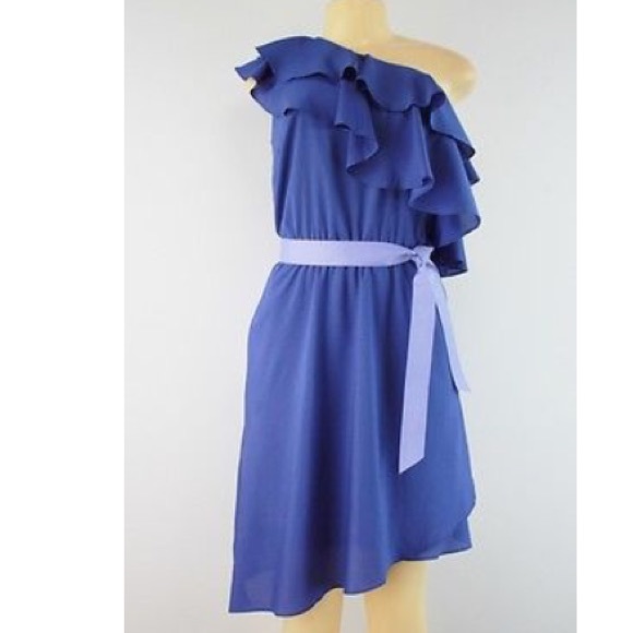 BLUE ONE SHOULDER DRESS