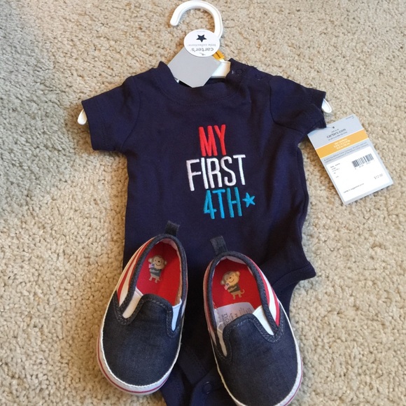 Newborn 1st 4th of July onesie. carter's