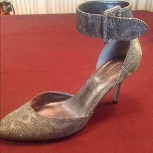 Audrey Brooke shoes silver/gold leopard print