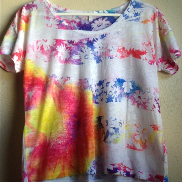 Flower tie dye t shirt