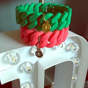 Hot pink/green Marc by Marc Jacobs bracelets