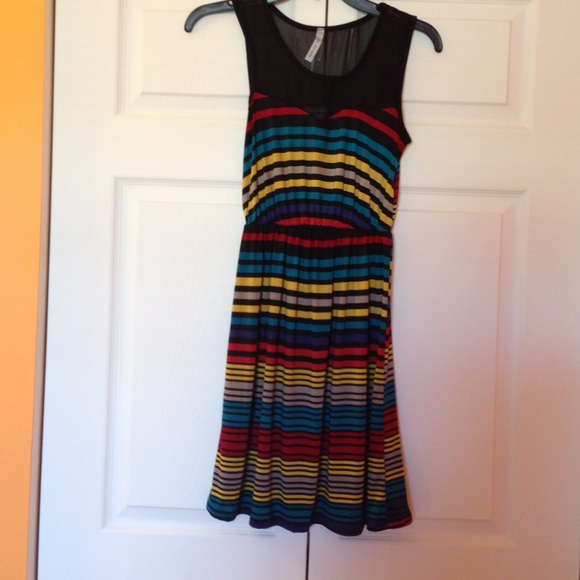 Adorable Mi Manchi rainbow colored dress NWOT