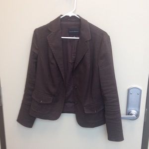 BR brown linen blazer