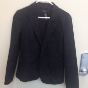 BR black single-button blazer