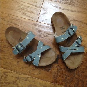 Birki's by Birkenstock shiny star sandals