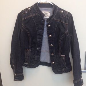 Military-Style Denim Jacket