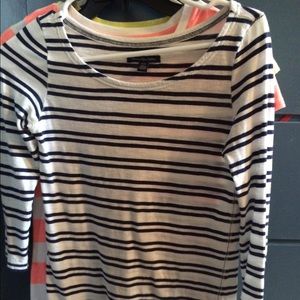 Blue and white stripped top