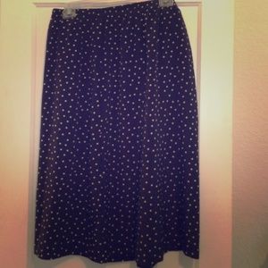 Mid-calf length polka dot skirt & blouse set