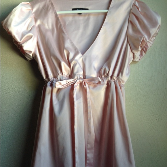 Baby pink satin shirt