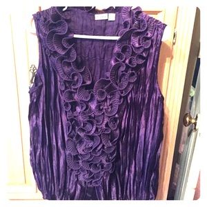 Beautiful purple ruffle blouse