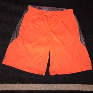 Orange and blue under armour shorts