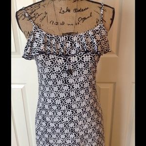 Long black&white  maxi dress NWOT
