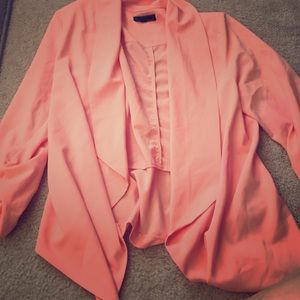Peach sheer blazer