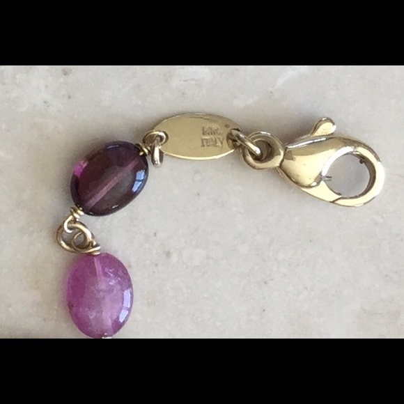 Amethyst Smokey Quartz & 14k Brushed Gold Necklace - Picture 3 of 3
