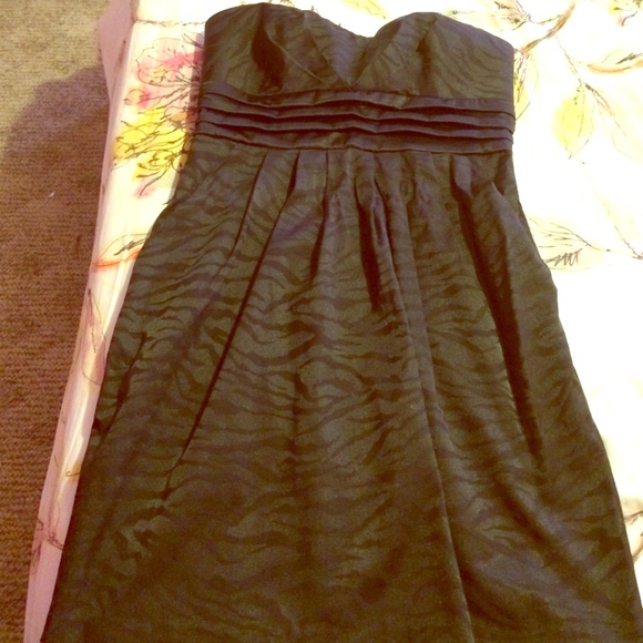 black dress with zebra stripes