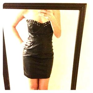 Forever 21 Leather Stud Dress