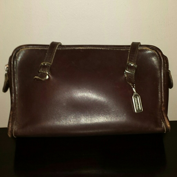 Vintage Pre Loved Brown Leather Coach