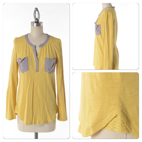 NEW Modcloth Color Block Long Sleeve Top - Picture 2 of 3