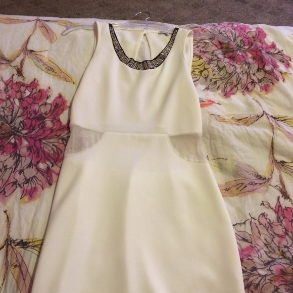 white and black dress