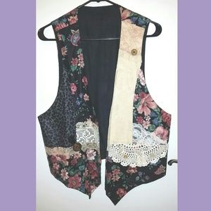 💥ON SALE💥Handmade Floral/Lace Vintage Vest