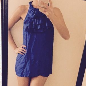 Royal Blue Ruffled Top