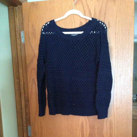 AE open knit sparkle sweater