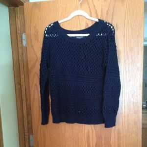 AE open knit sparkle sweater