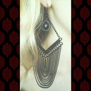 Black Chain Earrings