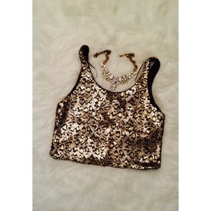 👸 zara sequined top 👸