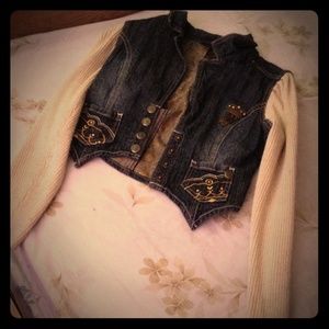 Crop jeans jacket