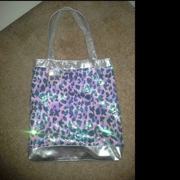 Colorful cheetah print silver purse